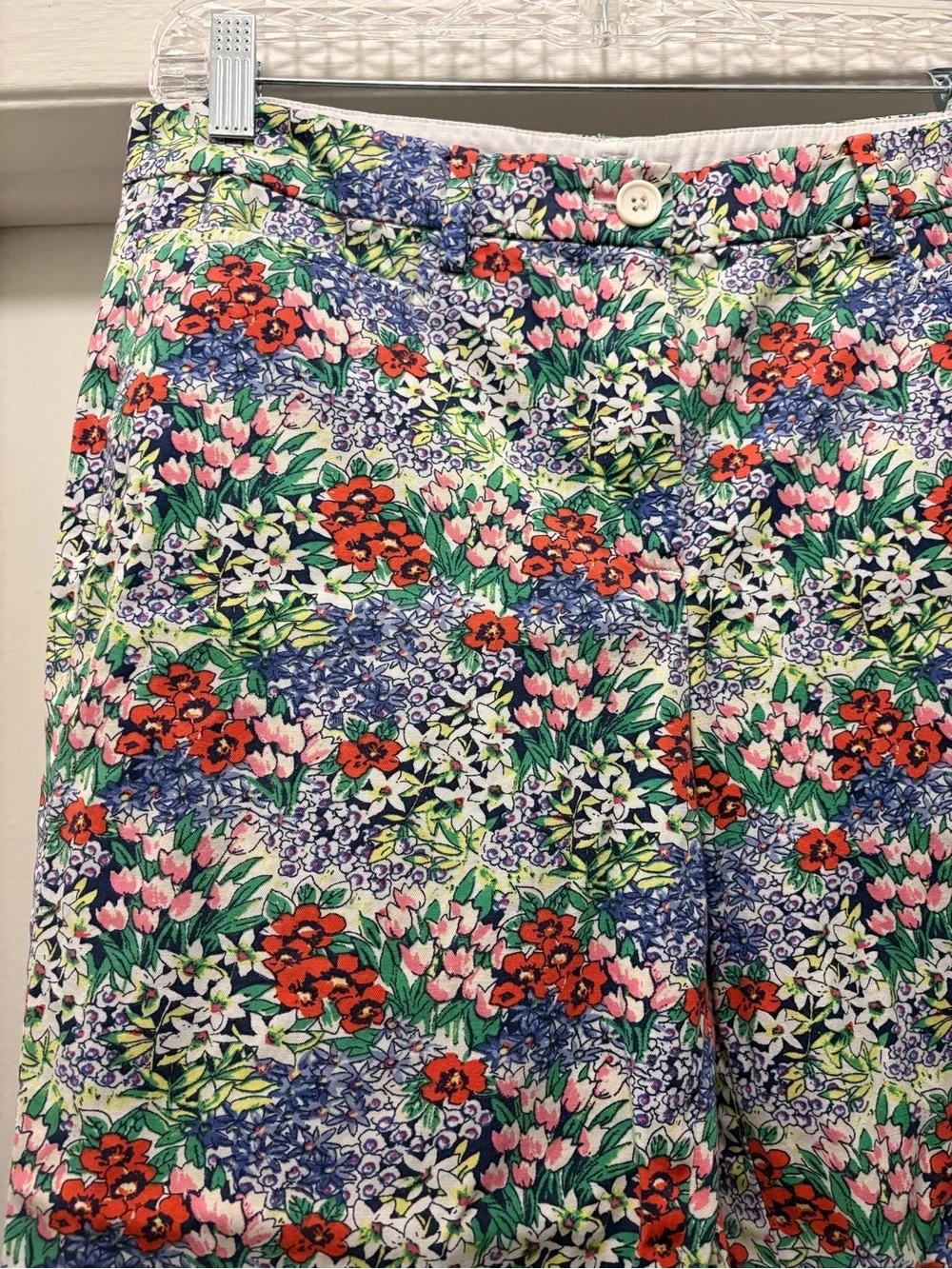 Talbots Perfect Skimmer Pedal Pusher Floral Pants Size 6 Spring Bloomcore Beachy - Picture 5 of 13